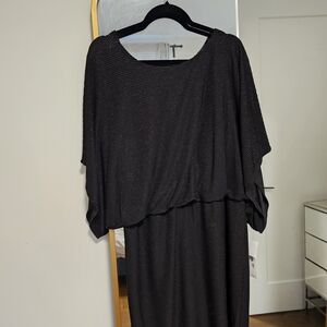 Nordstrom Black Maxi Dress with Dolman Sleeves and Scoop Neck